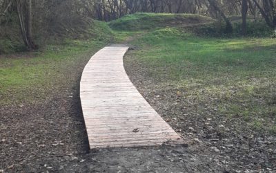 Pose d’un ponton sur zone humide dans les dunes de Bon-Abri