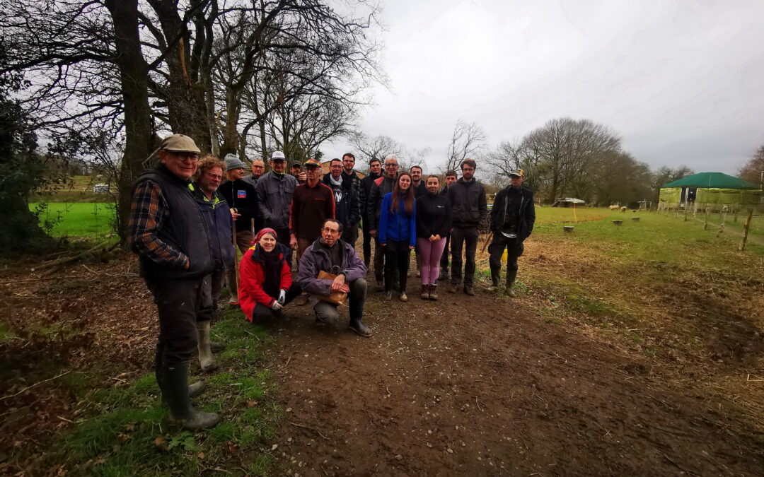 Un chantier convivial de plantation de haies chez deux paysans de nature