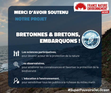 Les Super-Pouvoirs de l’Océan : 100 000 € de dons pour FNE Bretagne